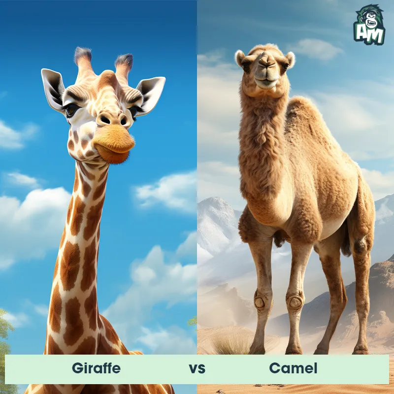 Giraffe vs Camel - Animal Matchup
