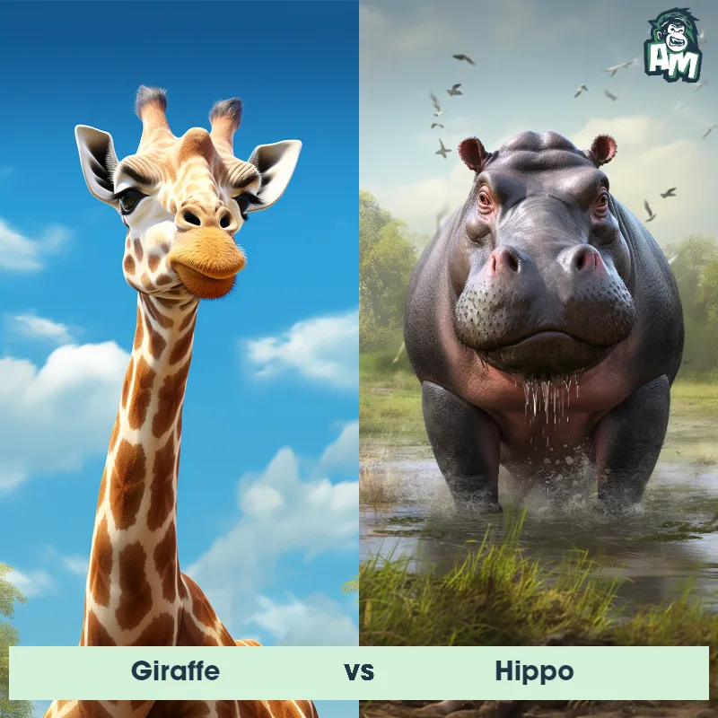 Giraffe vs Hippo - Animal Matchup