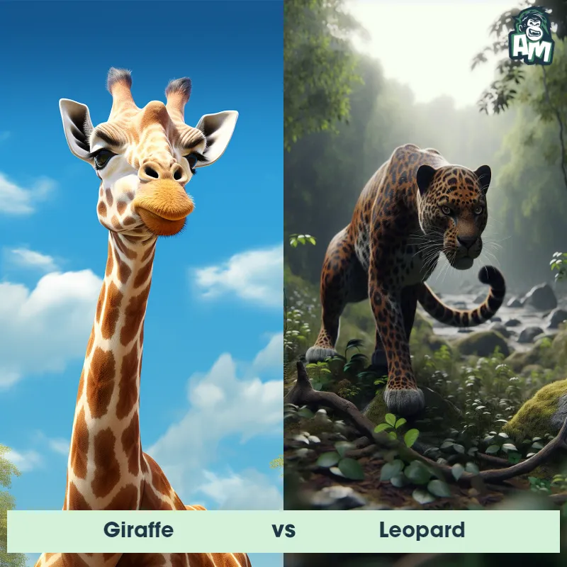Giraffe vs Leopard - Animal Matchup