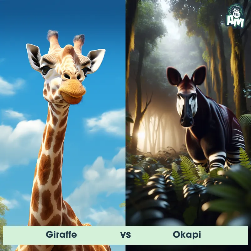 Giraffe vs Okapi - Animal Matchup