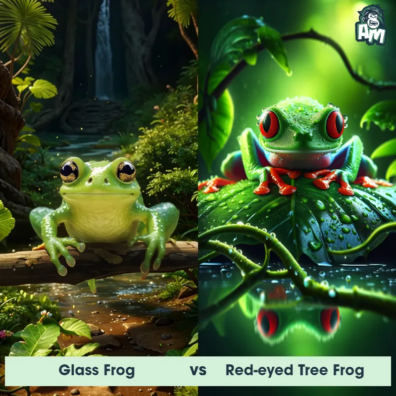 Glass Frog vs Red-eyed Tree Frog - Animal Matchup