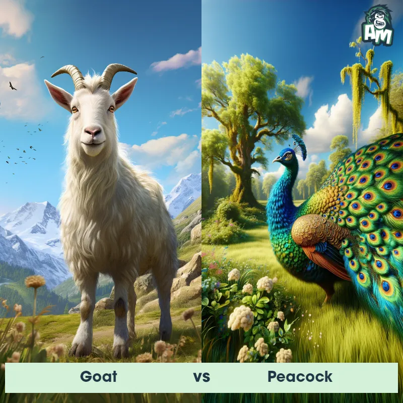 Goat vs Peacock - Animal Matchup