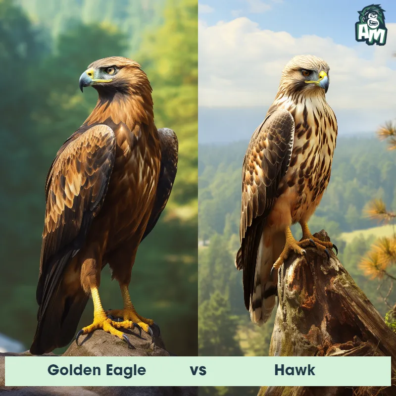 Golden Eagle vs Hawk - Animal Matchup