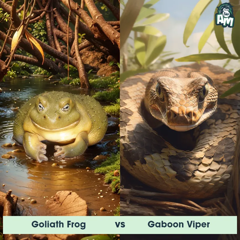 Goliath Frog vs Gaboon Viper - Animal Matchup
