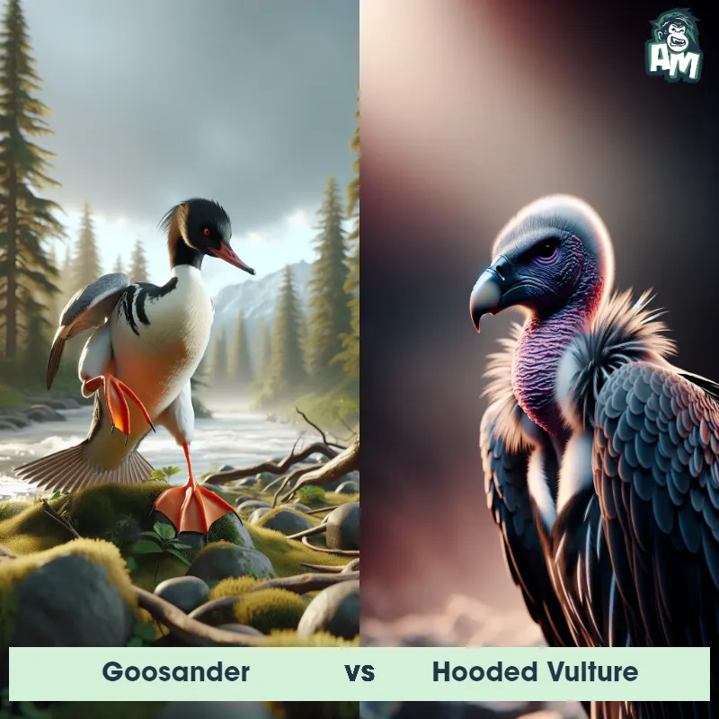 Goosander vs Hooded Vulture - Animal Matchup