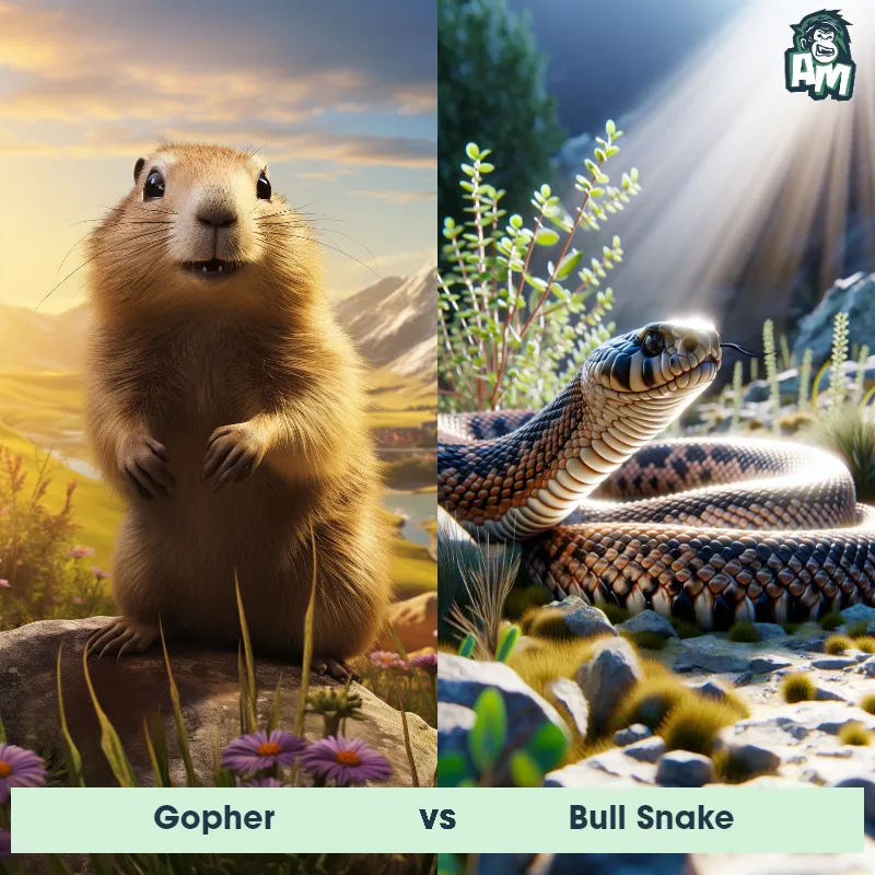 Gopher vs Bull Snake - Animal Matchup