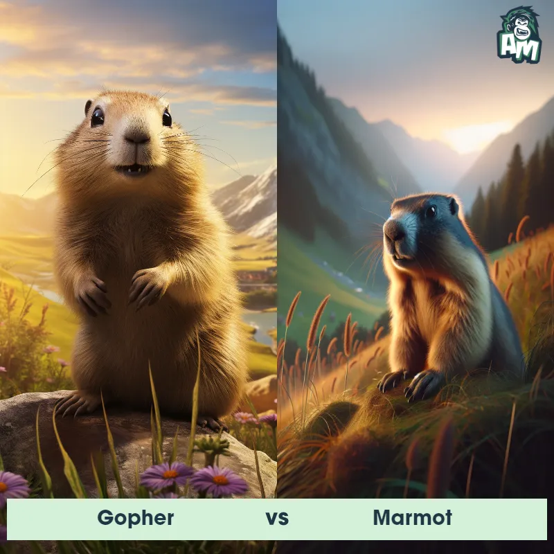 Gopher vs Marmot - Animal Matchup