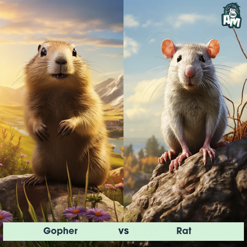 Gopher vs Rat - Animal Matchup