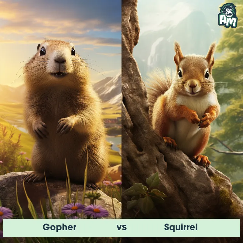 Gopher vs Squirrel - Animal Matchup