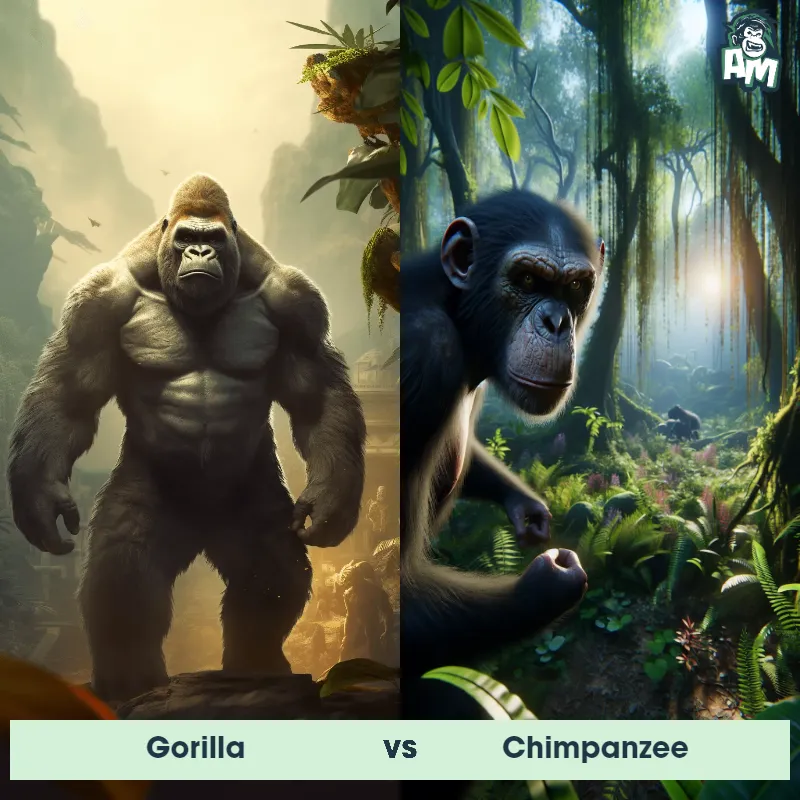 Gorilla vs Chimpanzee - Animal Matchup