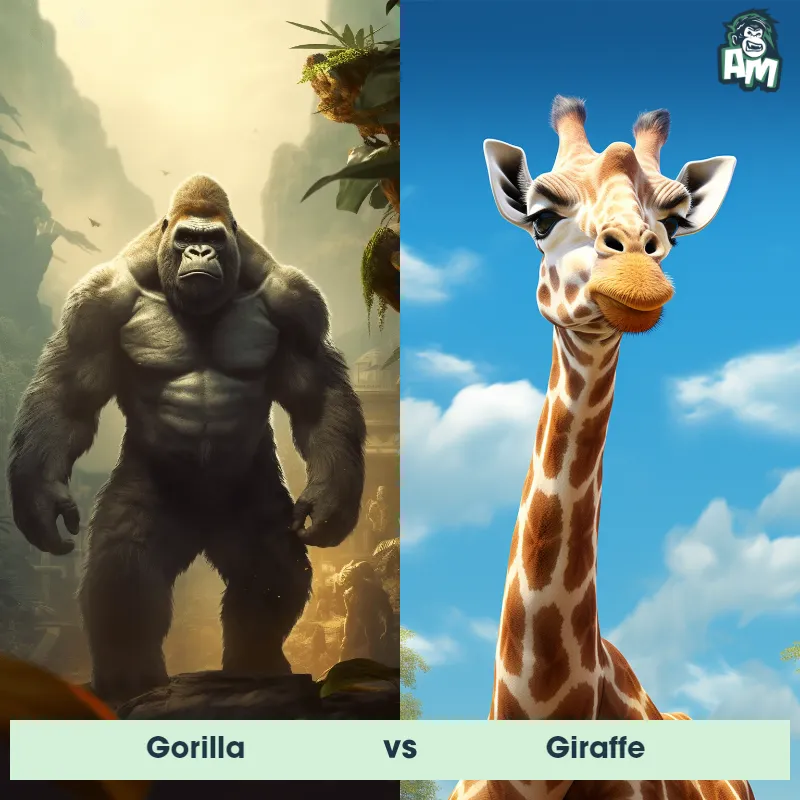 Gorilla vs Giraffe - Animal Matchup