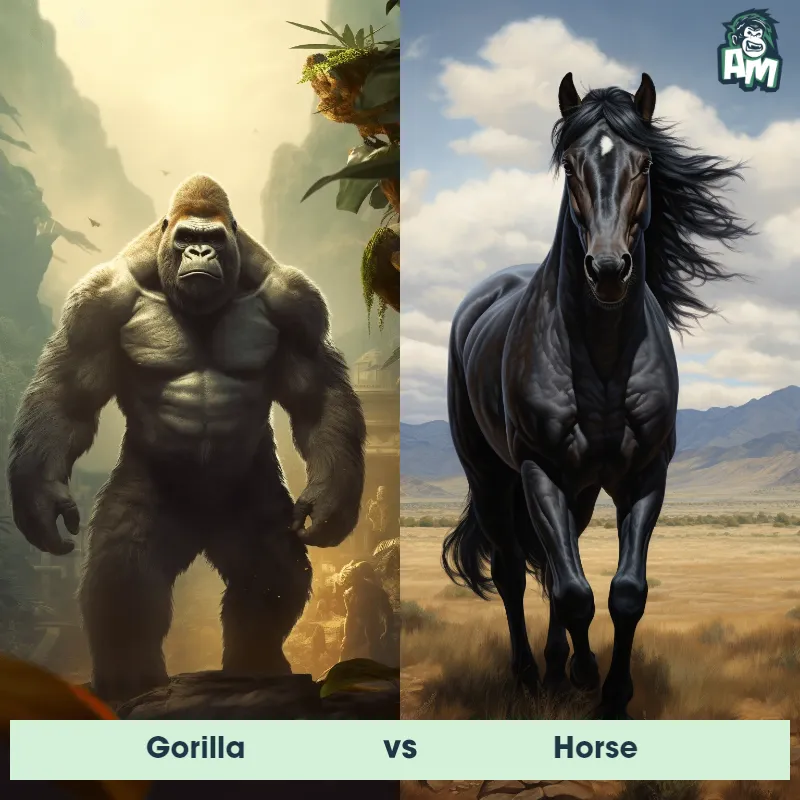 Gorilla vs Horse - Animal Matchup