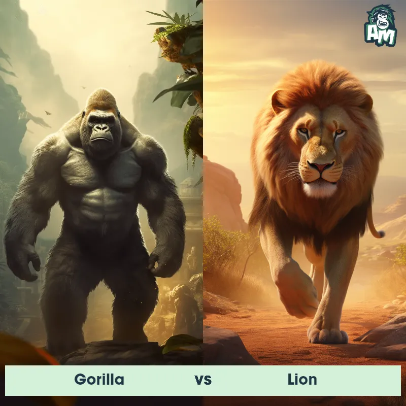 Gorilla vs Lion - Animal Matchup