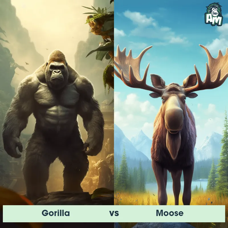 Gorilla vs Moose - Animal Matchup