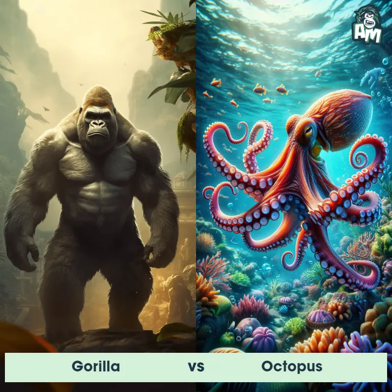 Gorilla vs Octopus - Animal Matchup