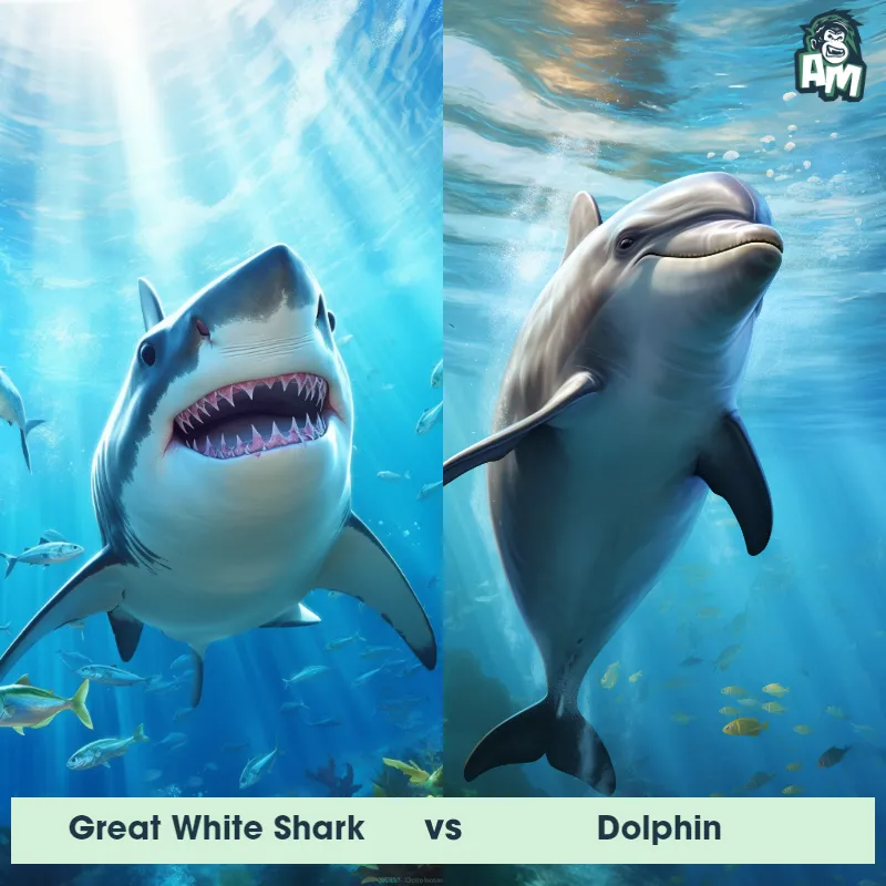 Great White Shark vs Dolphin - Animal Matchup