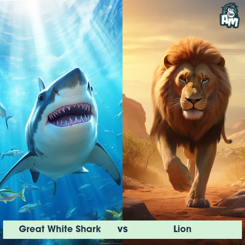 Great White Shark vs Lion - Animal Matchup