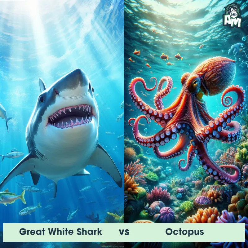 Great White Shark vs Octopus - Animal Matchup