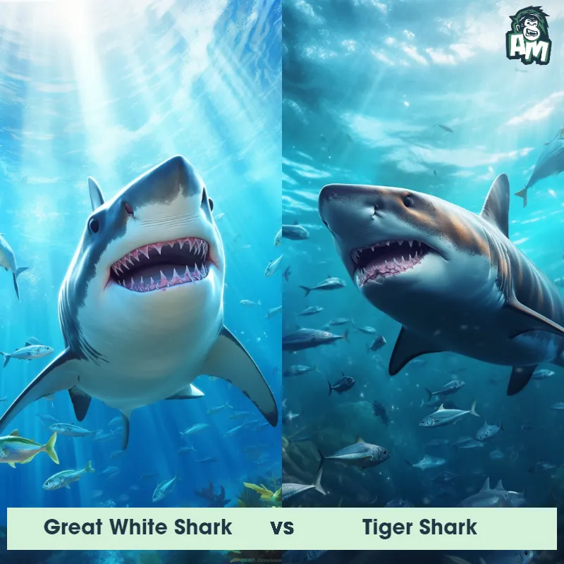 Great White Shark vs Tiger Shark - Animal Matchup