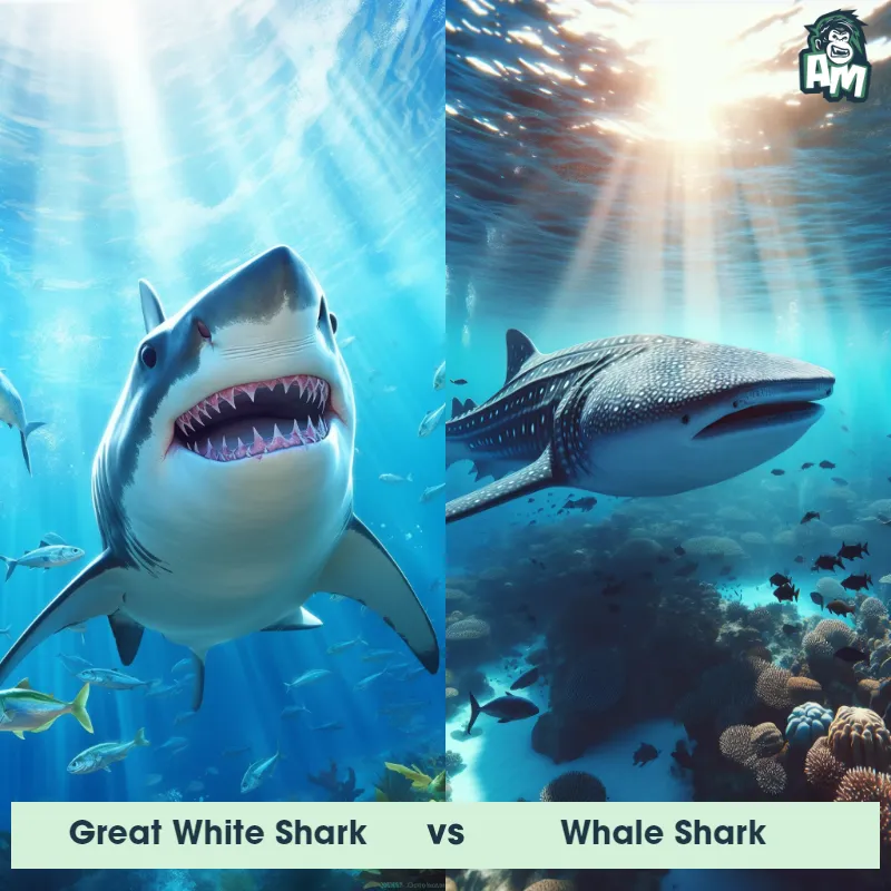 Great White Shark vs Whale Shark - Animal Matchup