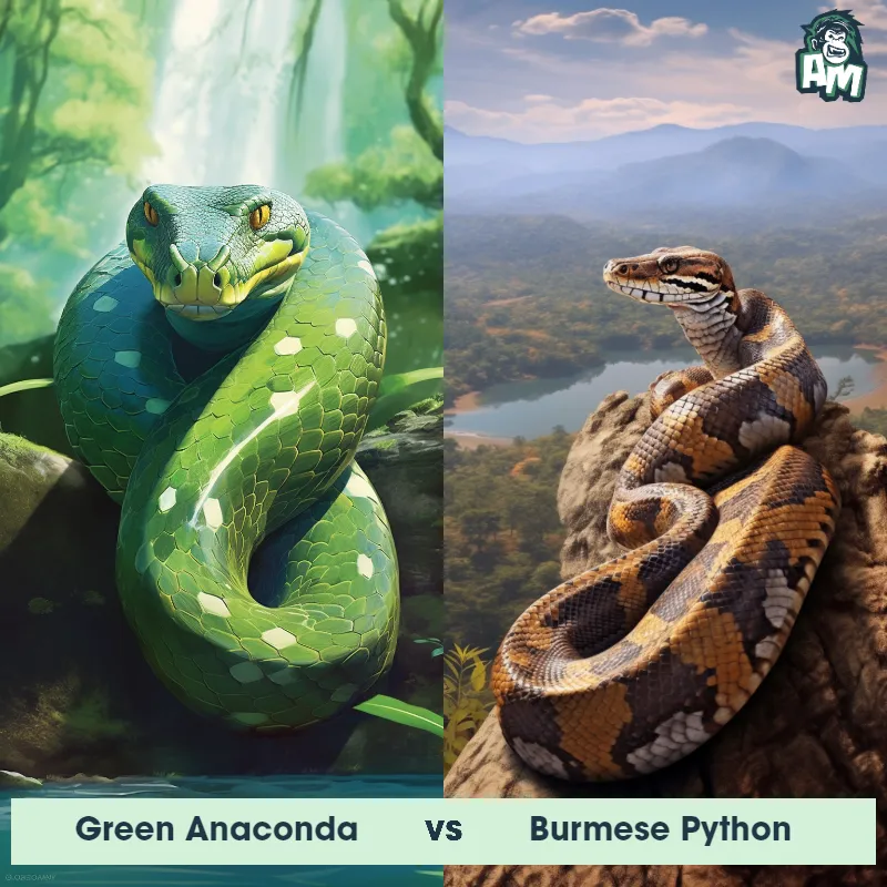 Green Anaconda vs Burmese Python - Animal Matchup