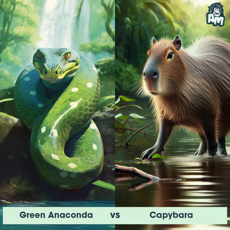 Green Anaconda vs Capybara - Animal Matchup