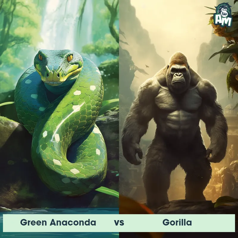 Green Anaconda vs Gorilla - Animal Matchup