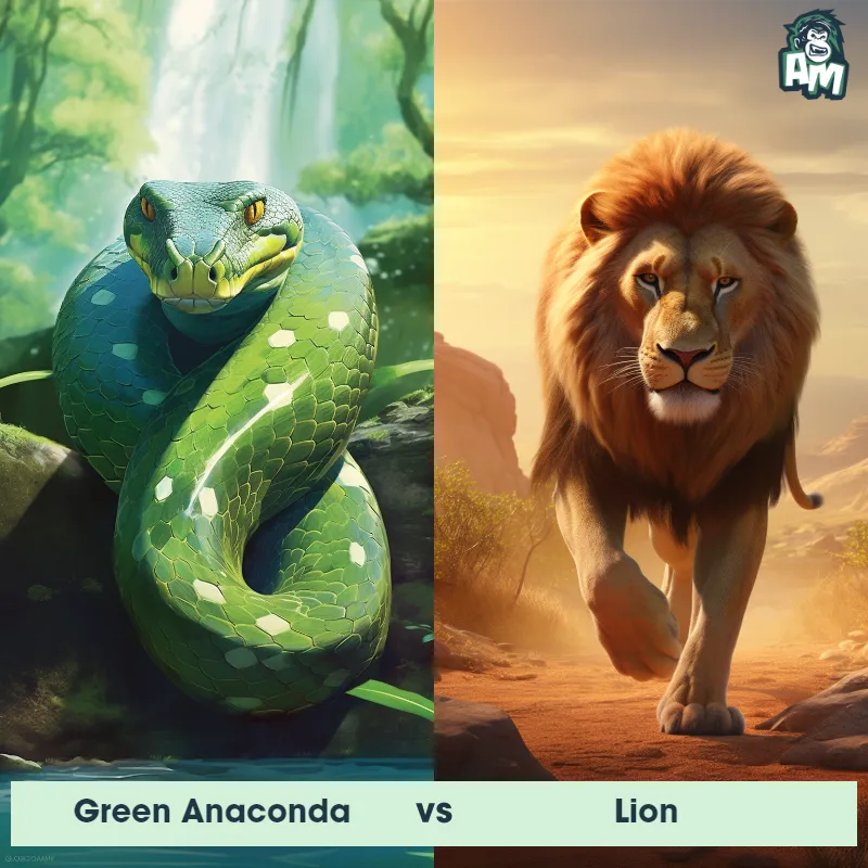 Green Anaconda vs Lion - Animal Matchup