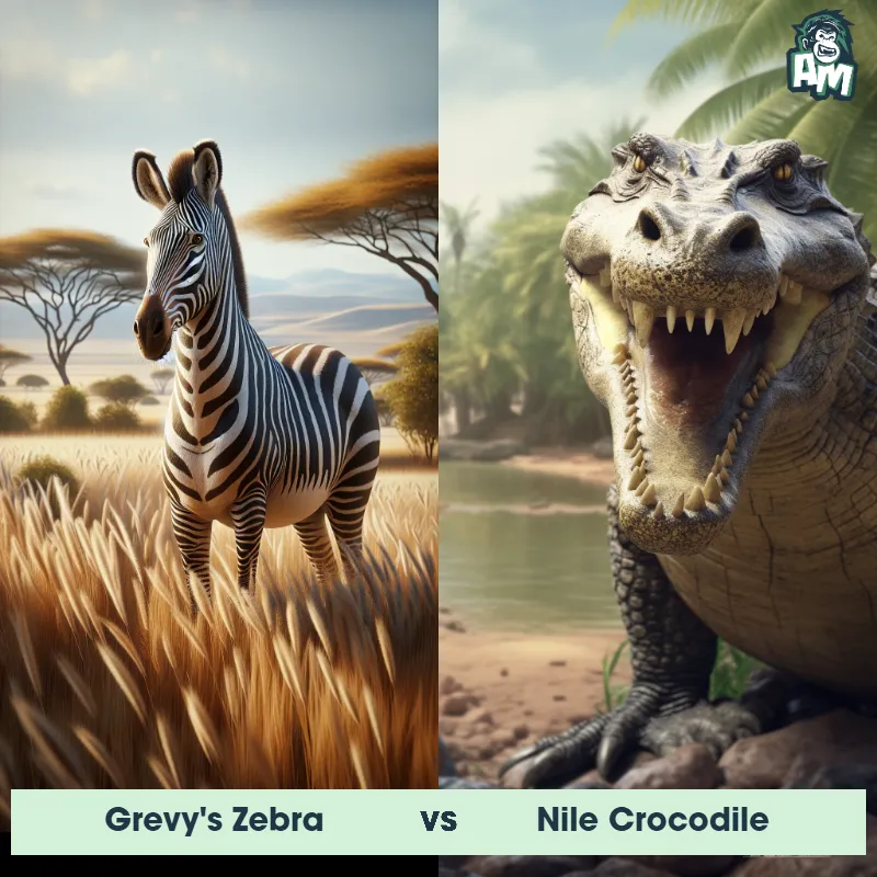 Grevy's Zebra vs Nile Crocodile - Animal Matchup