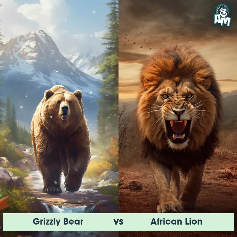 Grizzly Bear vs African Lion - Animal Matchup