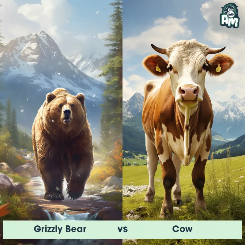 Grizzly Bear vs Cow - Animal Matchup