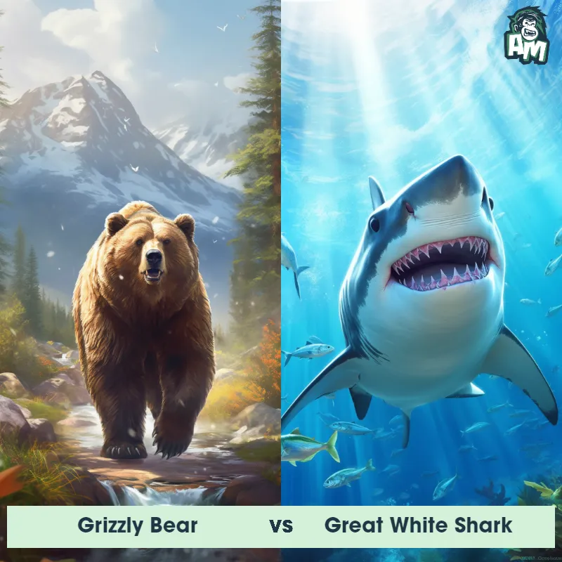 Grizzly Bear vs Great White Shark - Animal Matchup