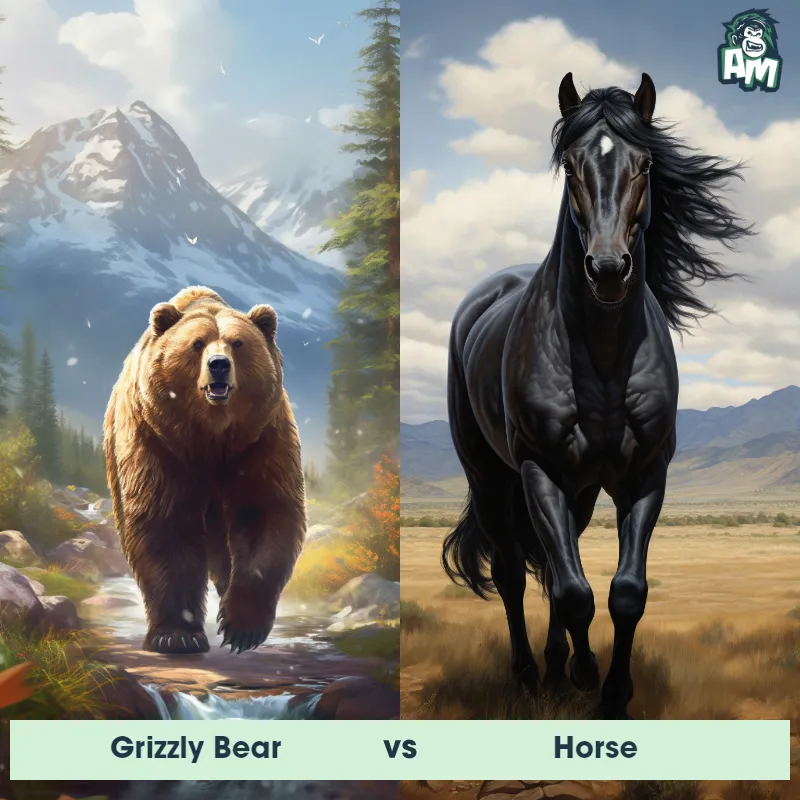 Grizzly Bear vs Horse - Animal Matchup