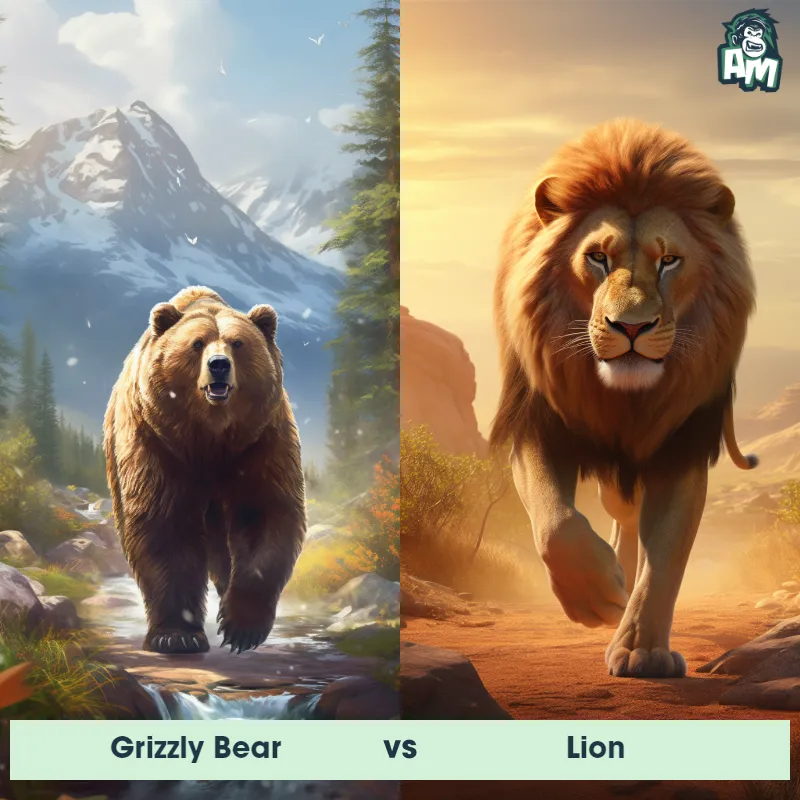Grizzly Bear vs Lion - Animal Matchup