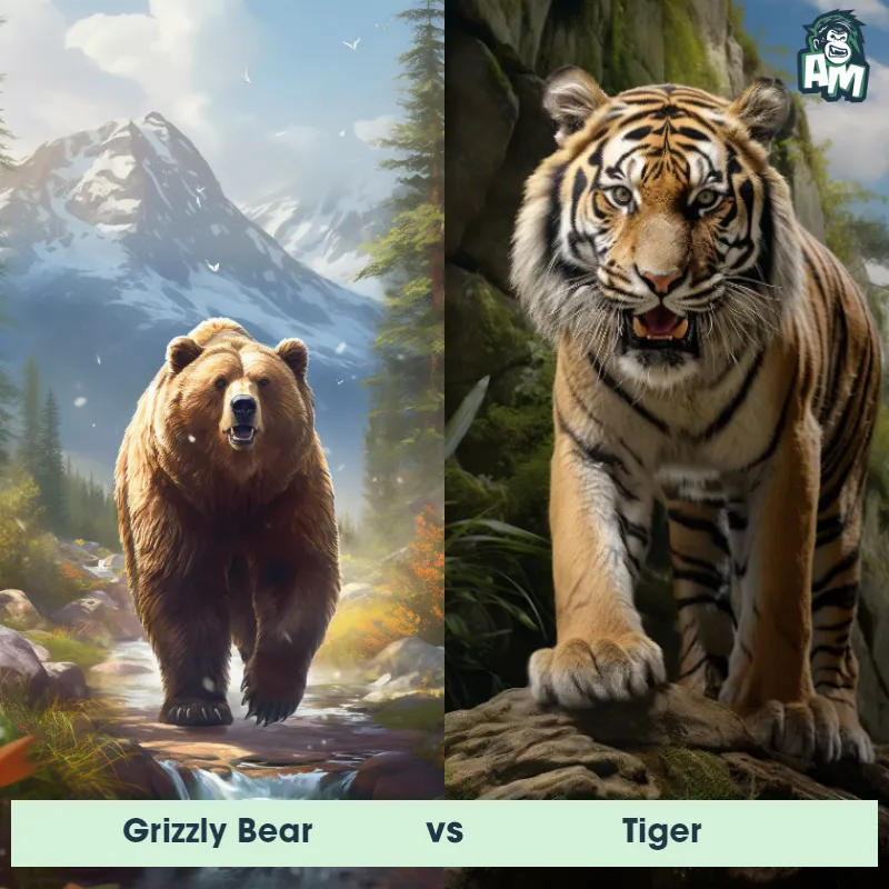 Grizzly Bear vs Tiger - Animal Matchup