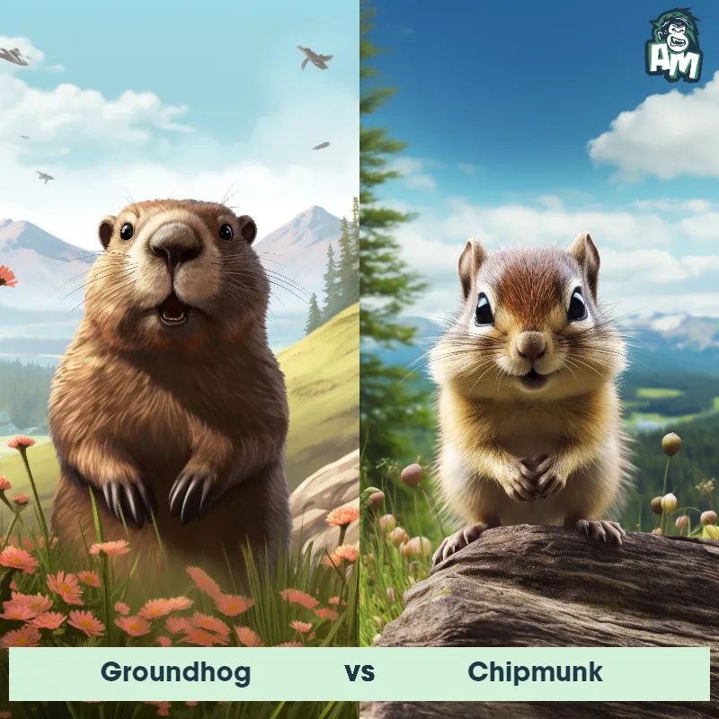 Groundhog vs Chipmunk - Animal Matchup