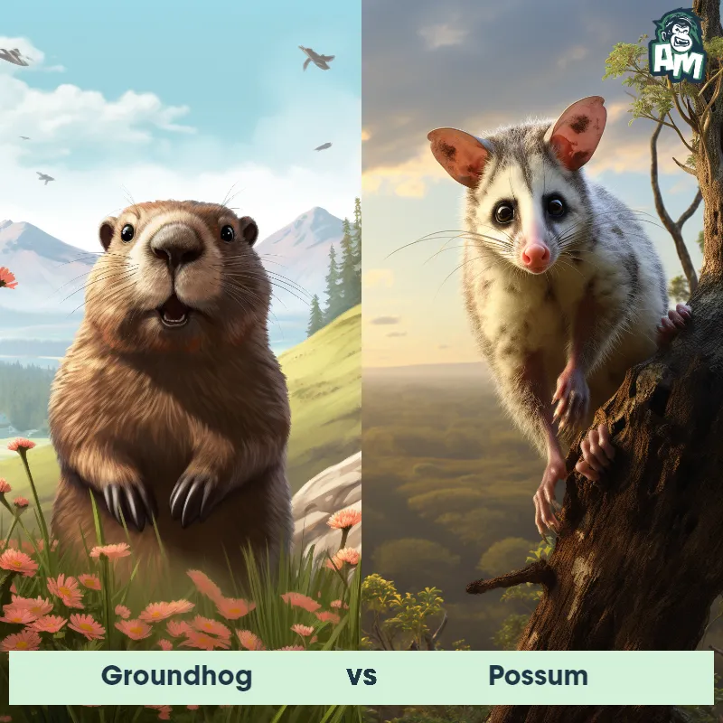 Groundhog vs Possum - Animal Matchup