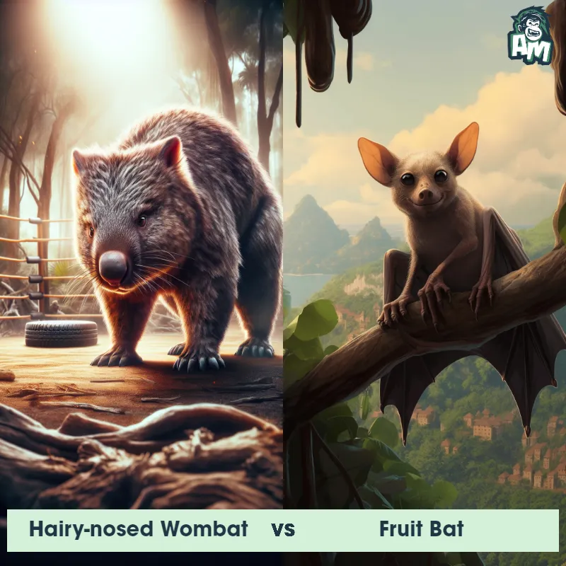 Hairy-nosed Wombat vs Fruit Bat - Animal Matchup