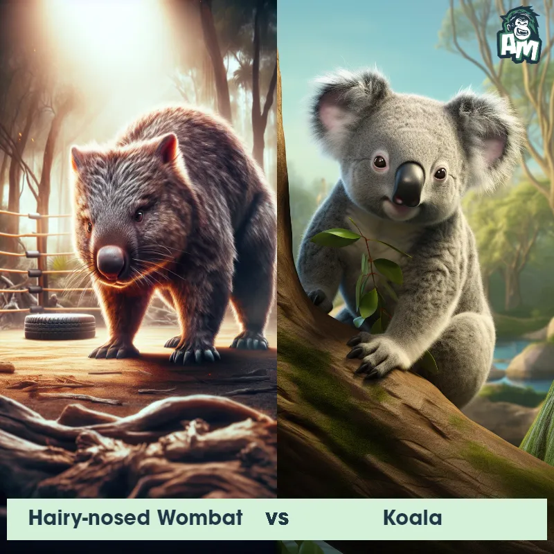 Hairy-nosed Wombat vs Koala - Animal Matchup