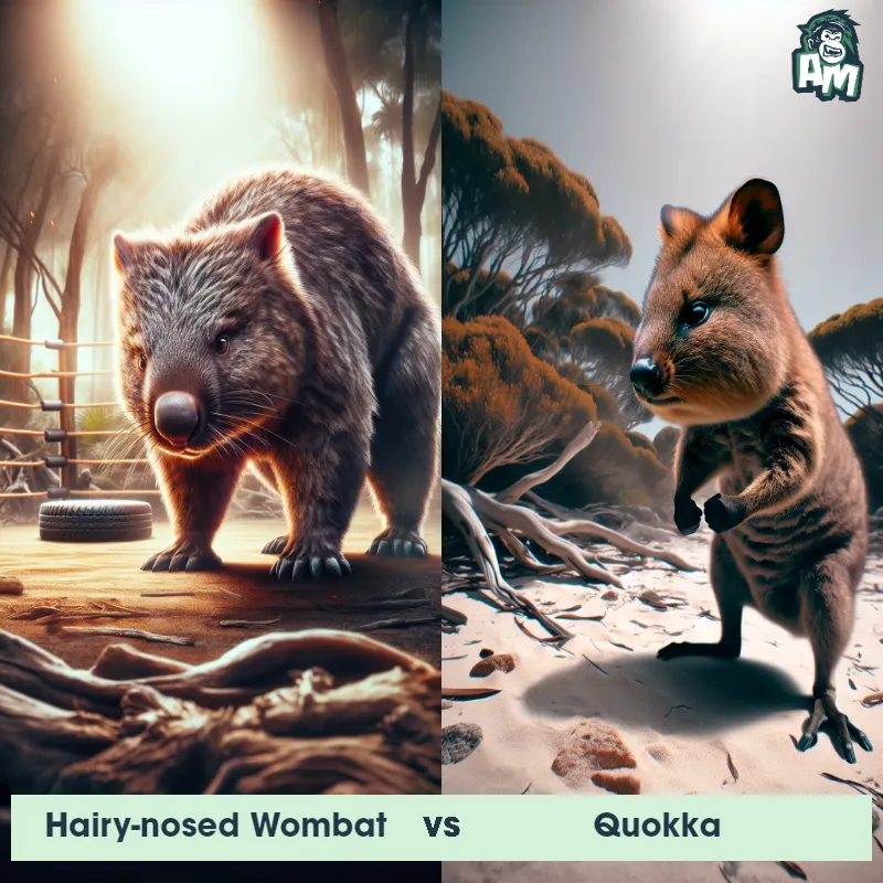 Hairy-nosed Wombat vs Quokka - Animal Matchup