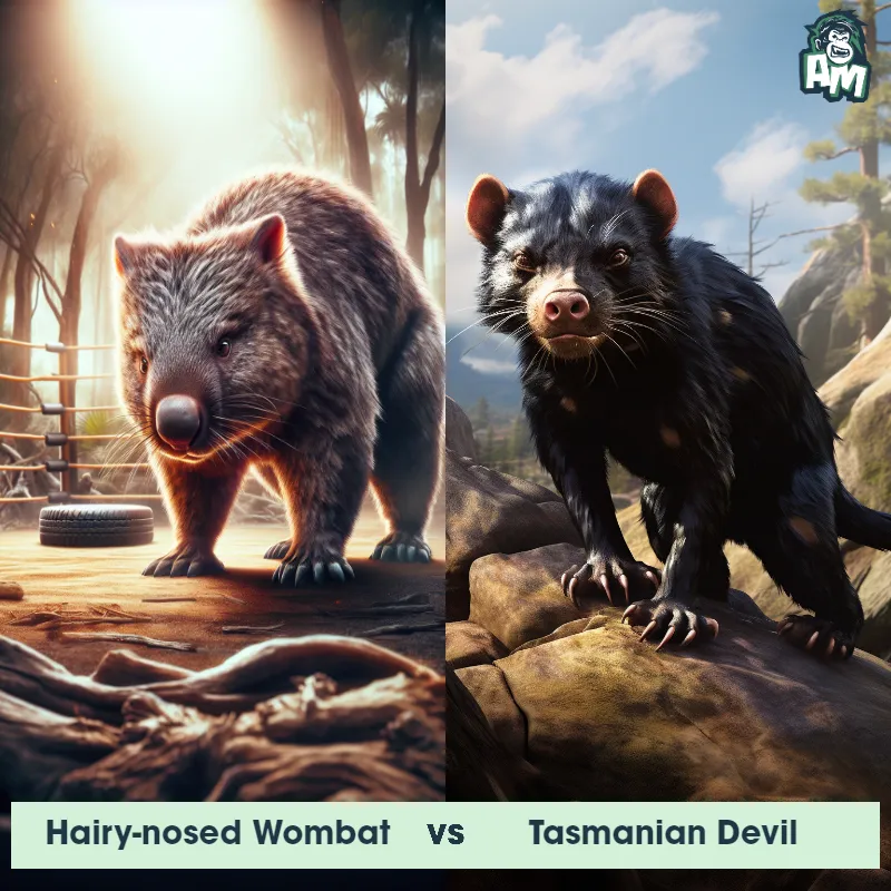 Hairy-nosed Wombat vs Tasmanian Devil - Animal Matchup