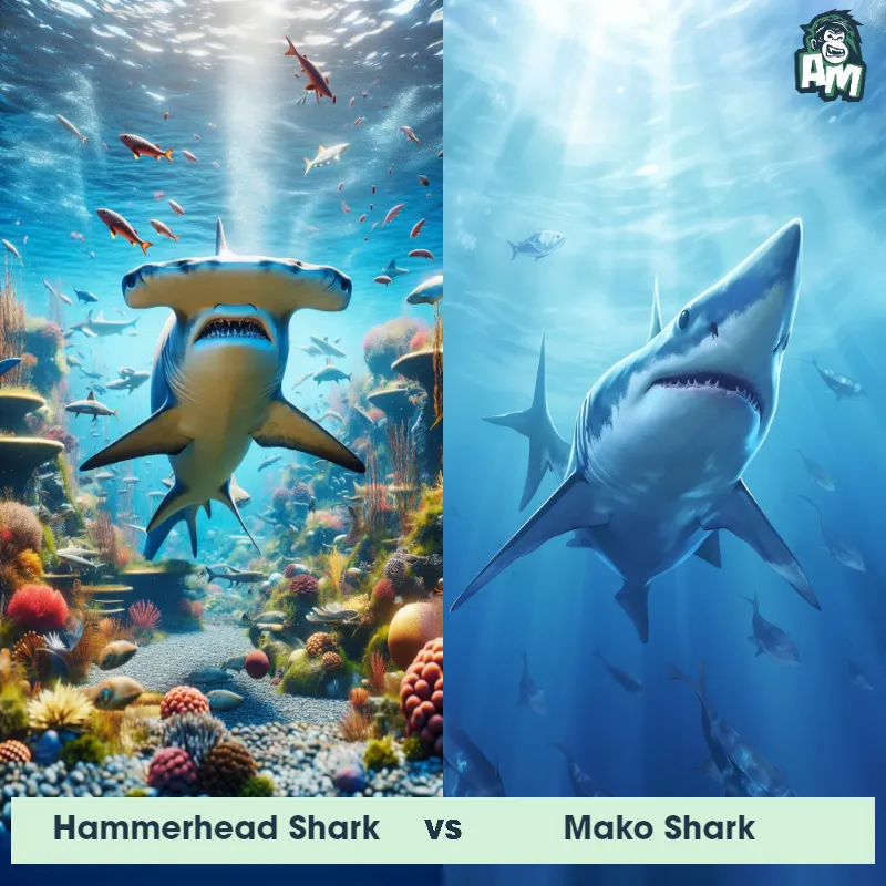 Hammerhead Shark vs Mako Shark - Animal Matchup