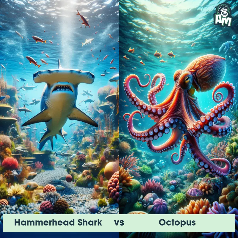 Hammerhead Shark vs Octopus - Animal Matchup