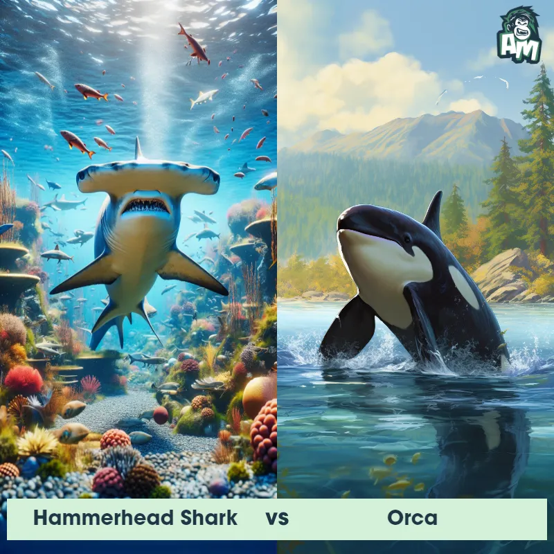 Hammerhead Shark vs Orca - Animal Matchup