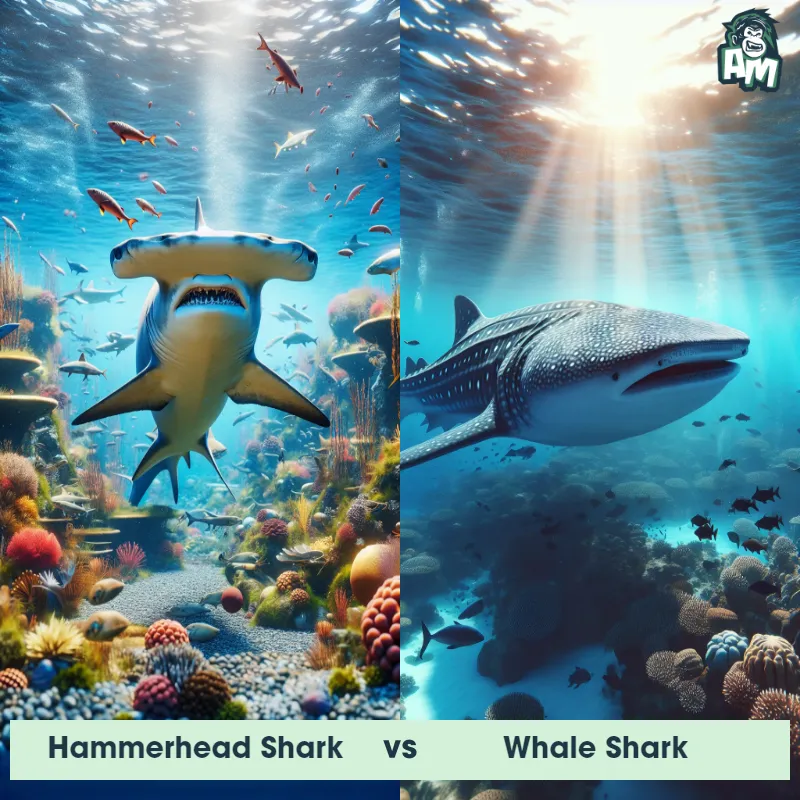 Hammerhead Shark vs Whale Shark - Animal Matchup