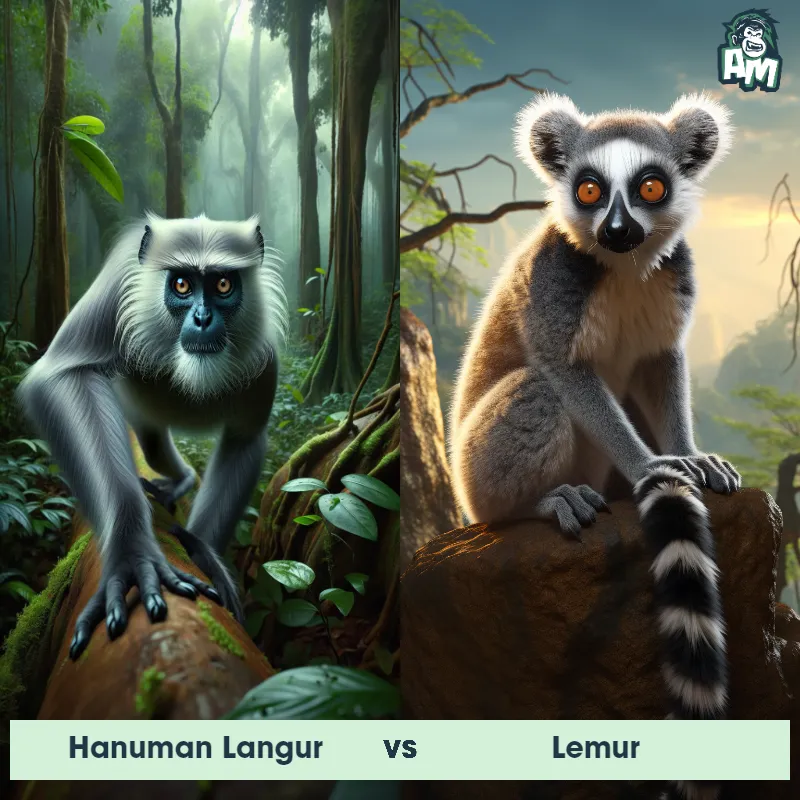 Hanuman Langur vs Lemur - Animal Matchup