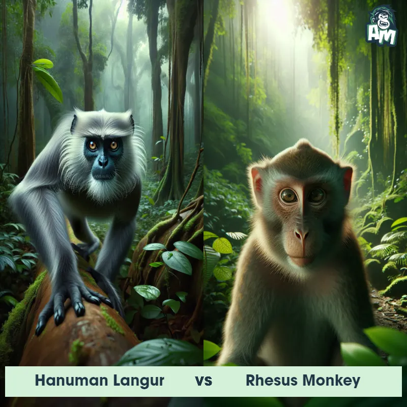 Hanuman Langur vs Rhesus Monkey - Animal Matchup