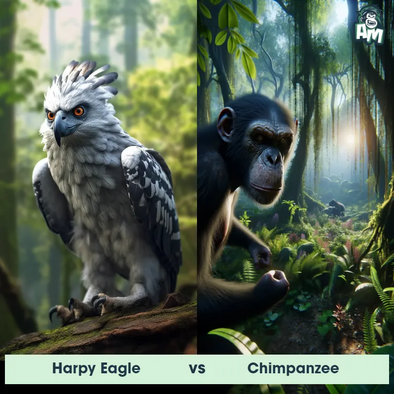Harpy Eagle vs Chimpanzee - Animal Matchup