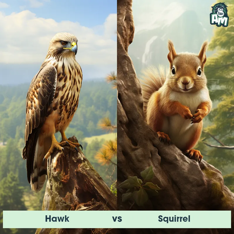 Hawk vs Squirrel - Animal Matchup