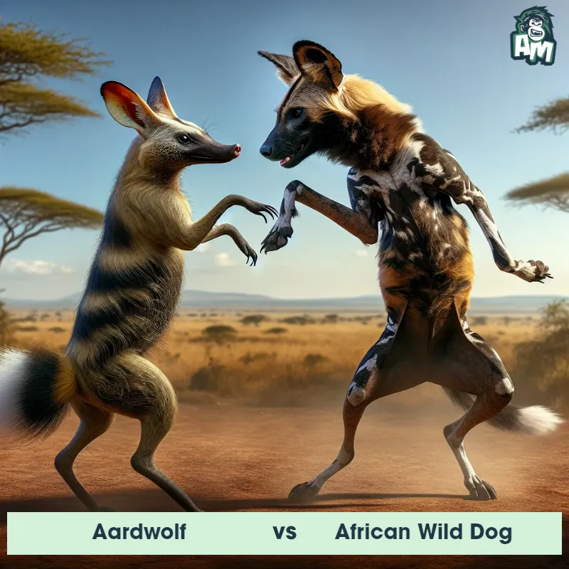 Aardwolf vs African Wild Dog, Dance-off, Aardwolf On The Offense - Animal Matchup
